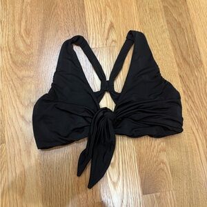 Blue Water Dancewear Black Knot Tie Top - XS